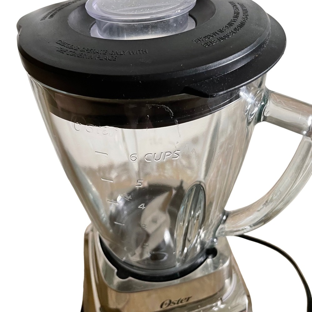 Oster 6 Cup Glass Jar Blender Brushed Nickel BLSTMB 7 Speed 120V 7.5A Max - Picture 3 of 7